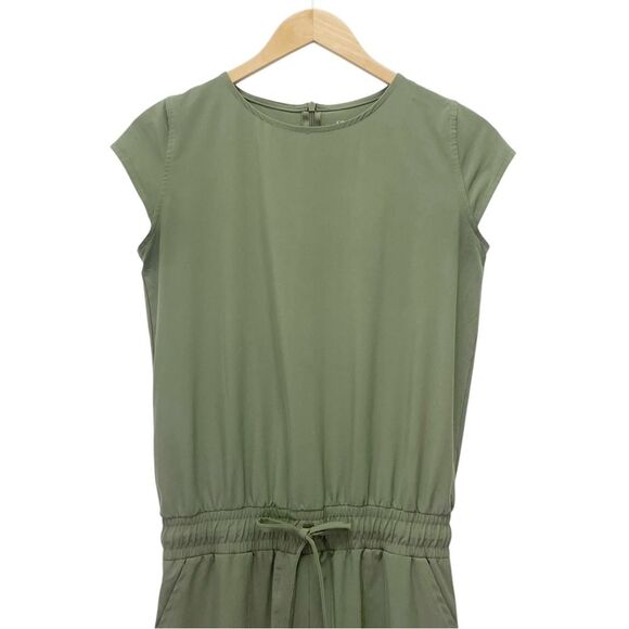 Albion Fit Cap Sleeve Active Jumpsuit Olive Green Elastic Waist Onepiece Size XS - Picture 5 of 11